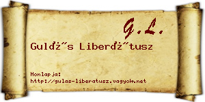 Gulás Liberátusz névjegykártya